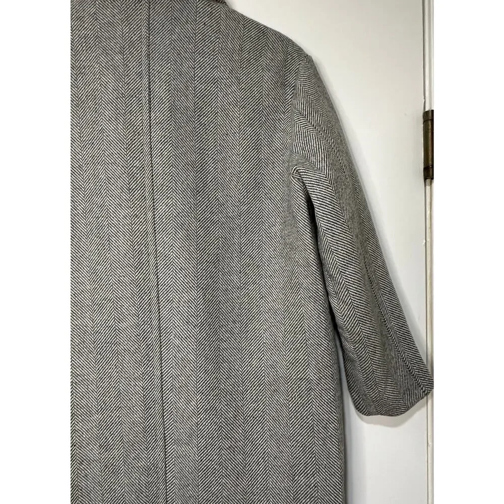 Line and Dot Paola Coat Heather Grey Wool Blend Size Small NWT Button Closure